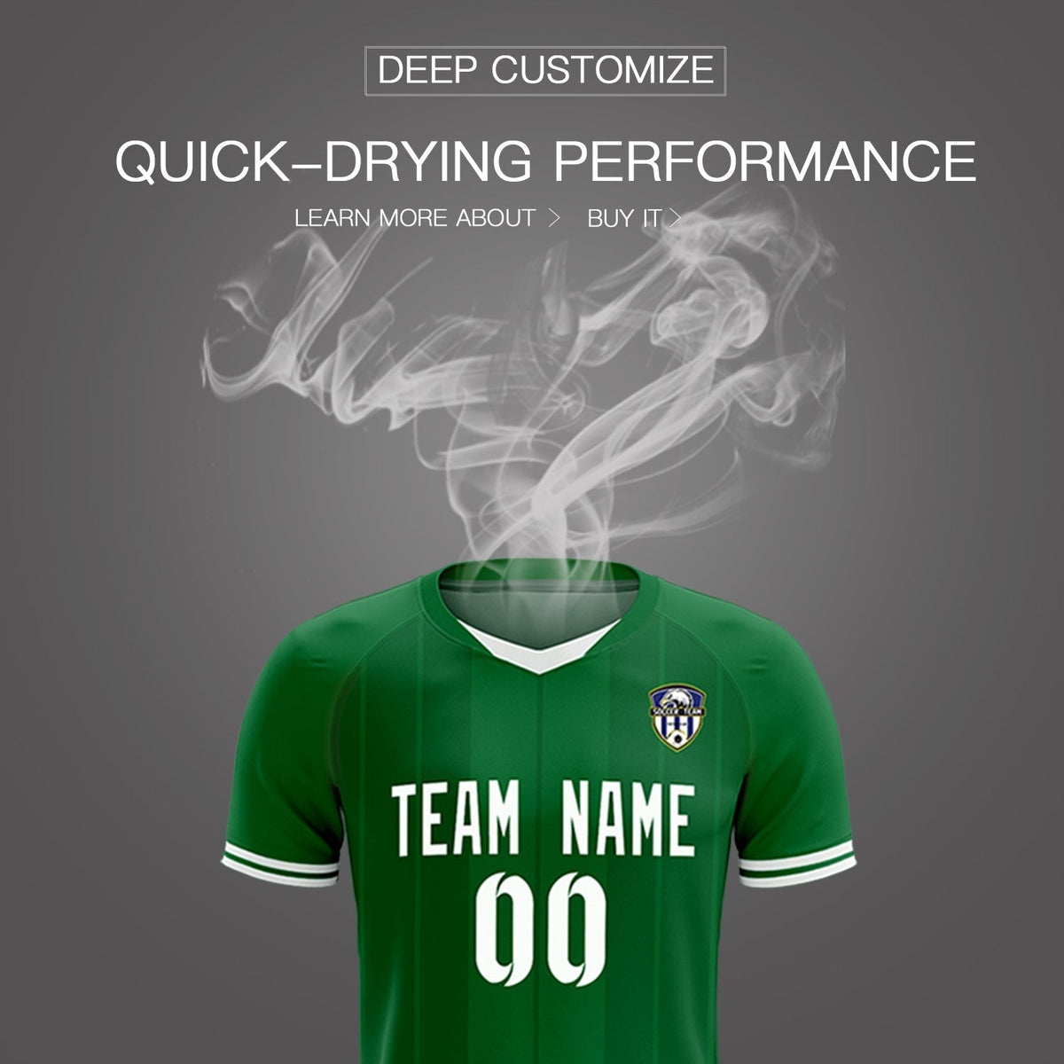 Custom Kelly Green Classic Striped Personalized Football Kit Jersey