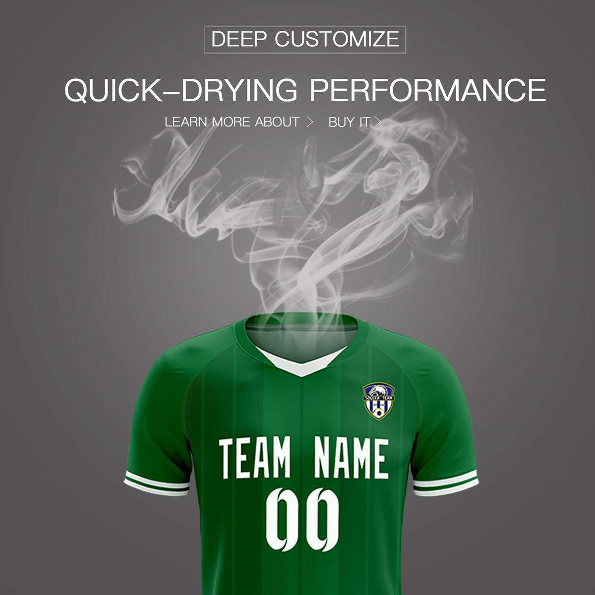 Custom Kelly Green Classic Striped Personalized Football Kit Jersey