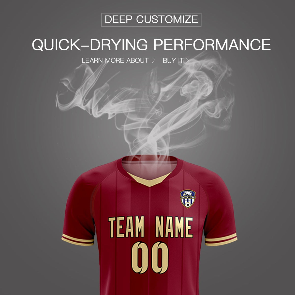 Custom Crimson Classic Striped Personalized Football Kit Jersey