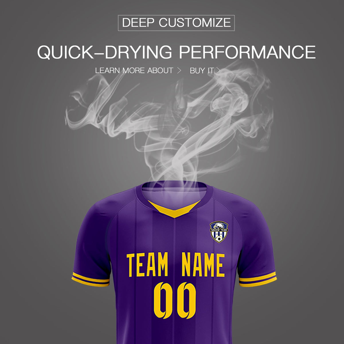 Custom Purple Classic Striped Personalized Football Kit Jersey