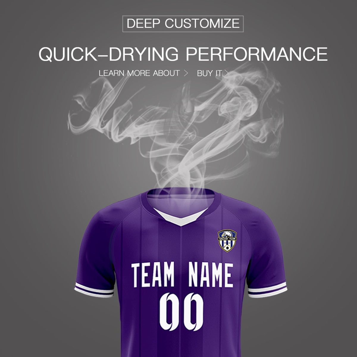 Custom Purple Classic Striped Personalized Football Kit Jersey