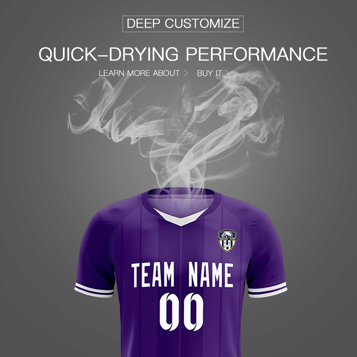 Custom Purple Classic Striped Personalized Football Kit Jersey