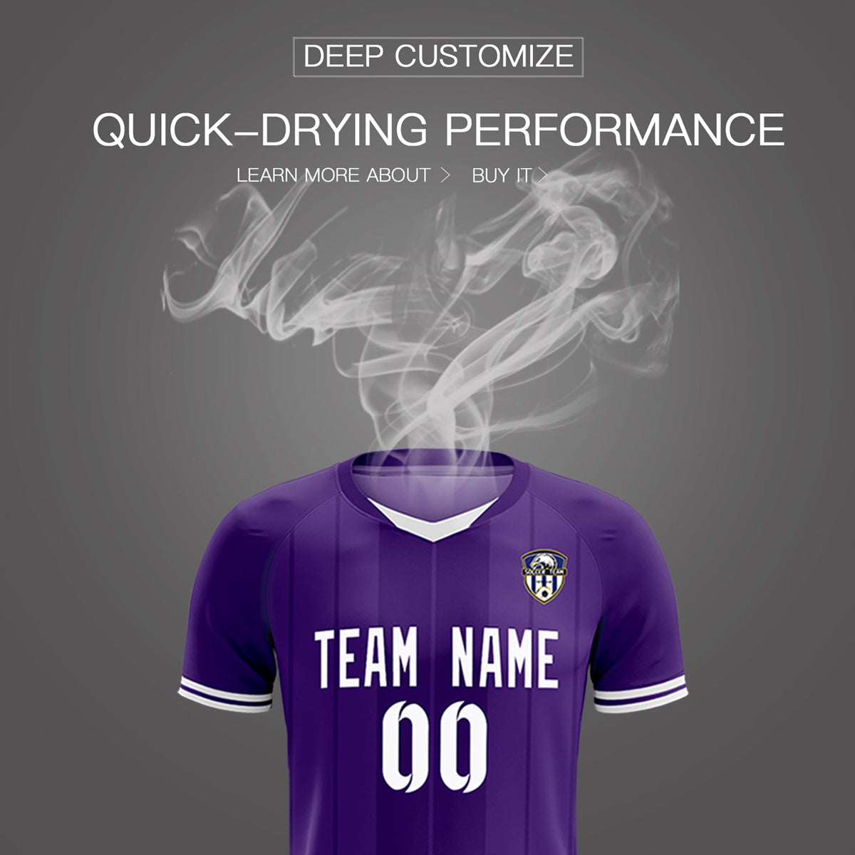 Custom Purple Classic Striped Personalized Football Kit Jersey
