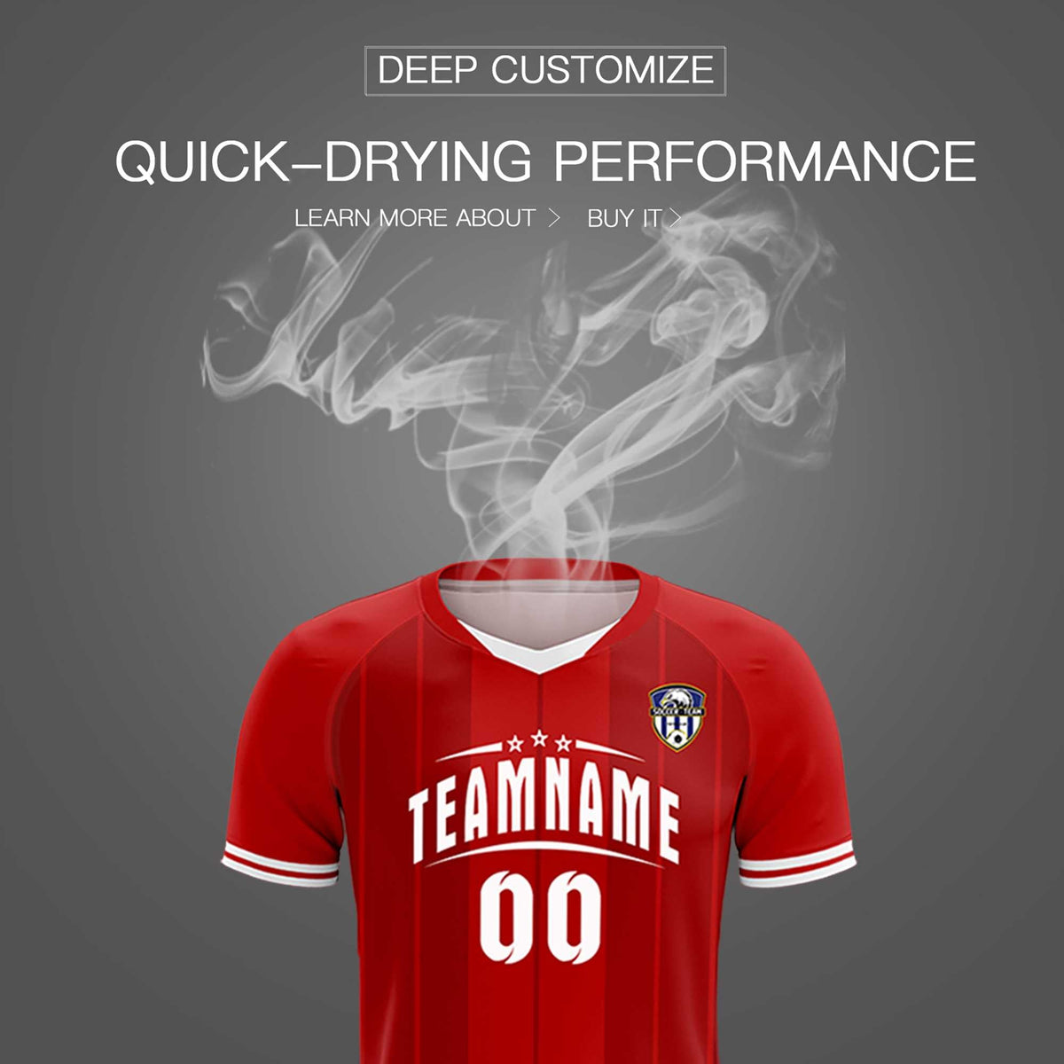 Custom Red Classic Striped Personalized Football Kit Jersey