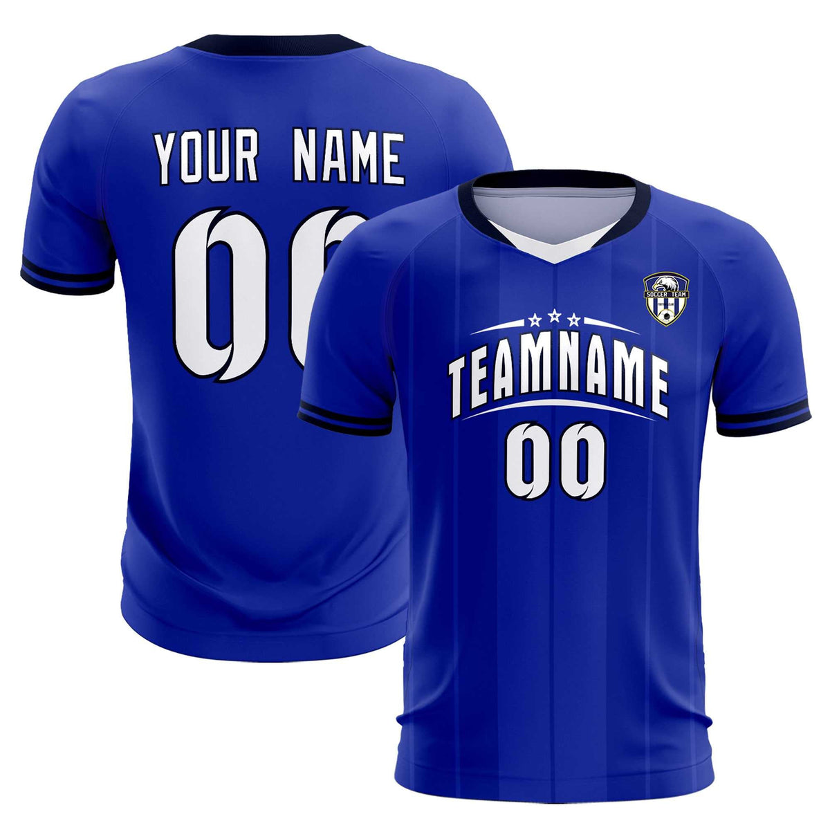 Custom Royal Classic Striped Personalized Football Kit Jersey