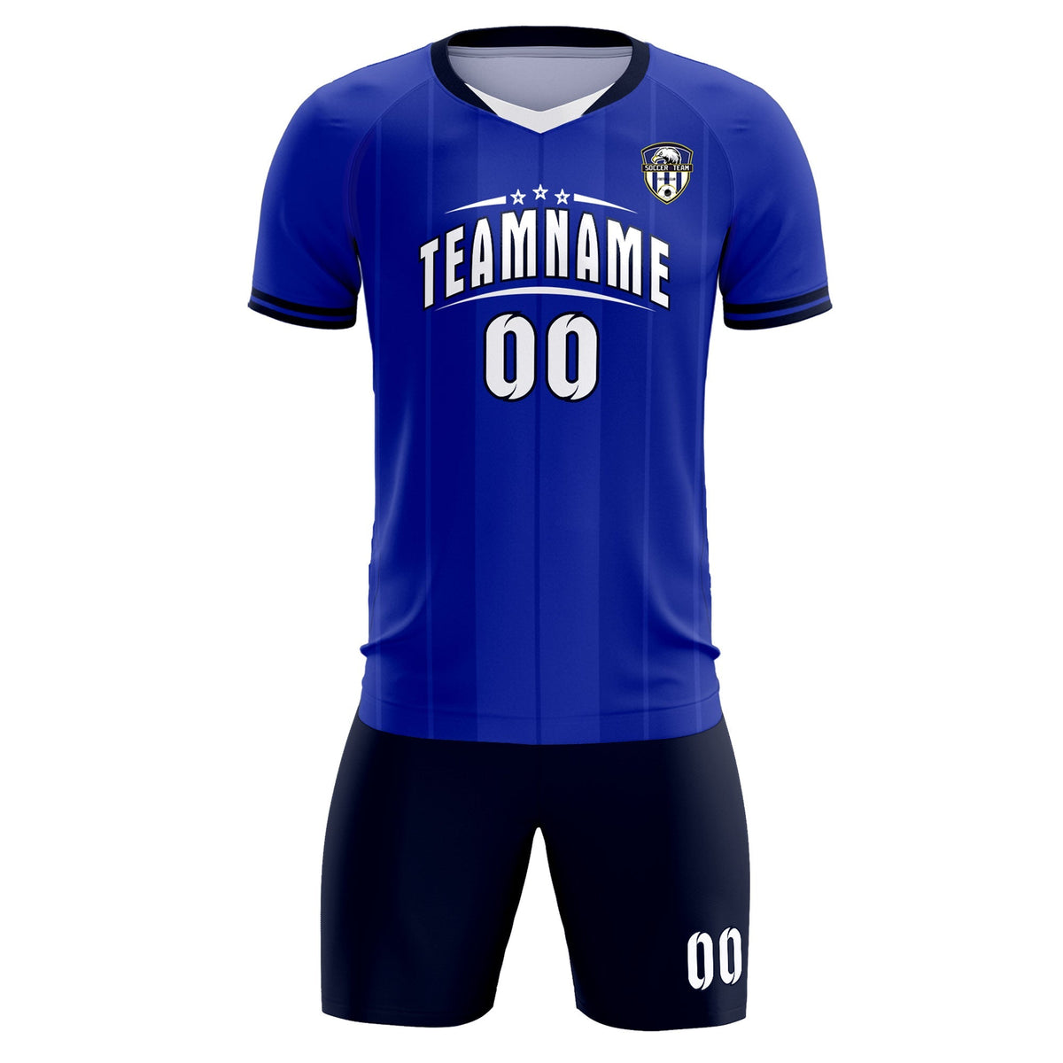 Custom Royal Classic Striped Personalized Football Kit Jersey