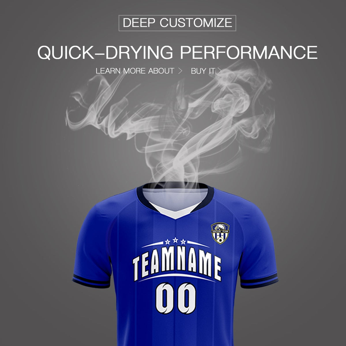Custom Royal Classic Striped Personalized Football Kit Jersey