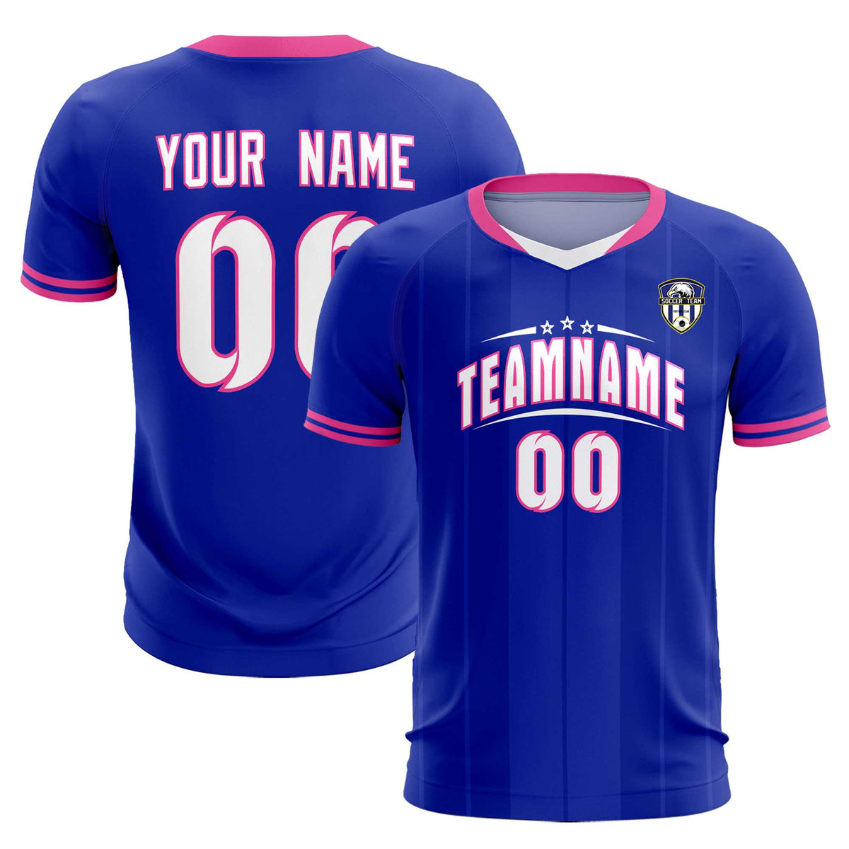 Custom Royal Classic Striped Personalized Football Kit Jersey