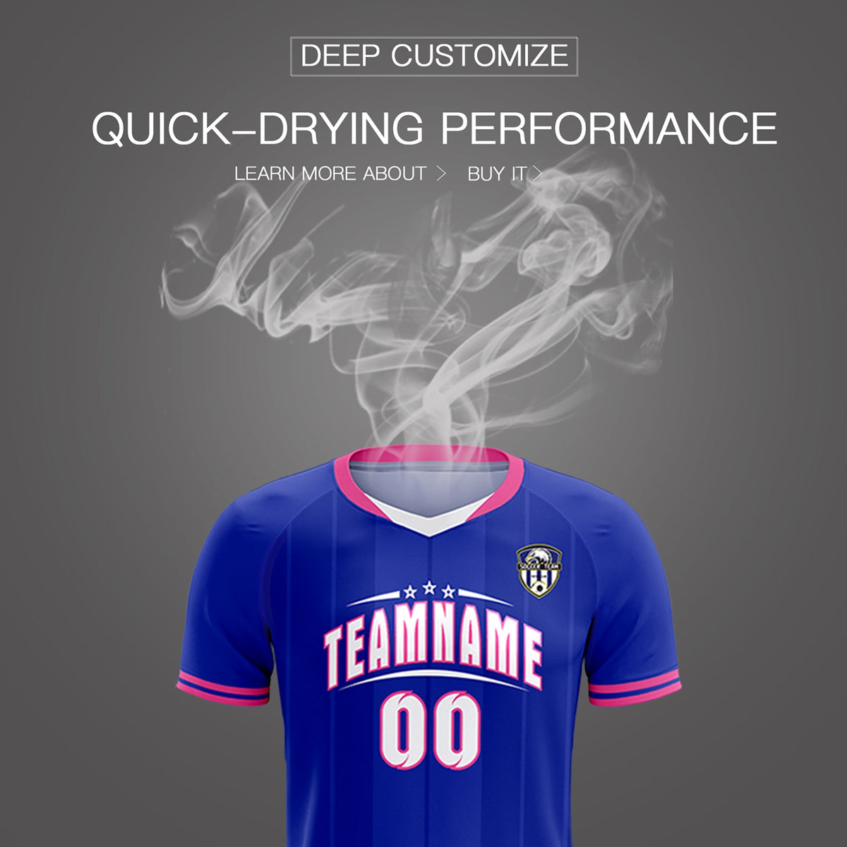 Custom Royal Classic Striped Personalized Football Kit Jersey