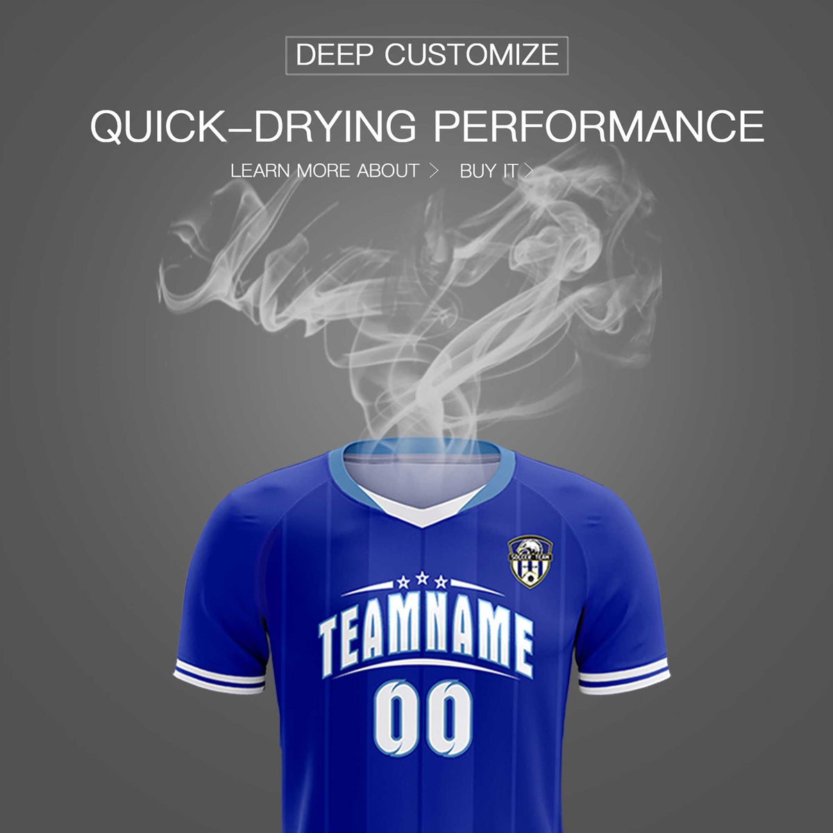 Custom Royal Classic Striped Personalized Football Kit Jersey