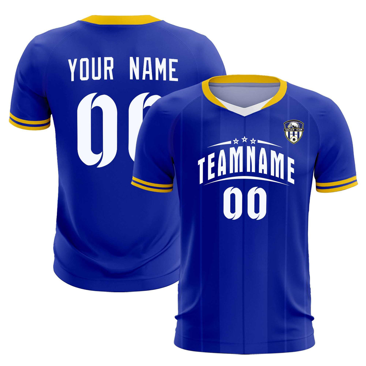 Custom Royal Classic Striped Personalized Football Kit Jersey