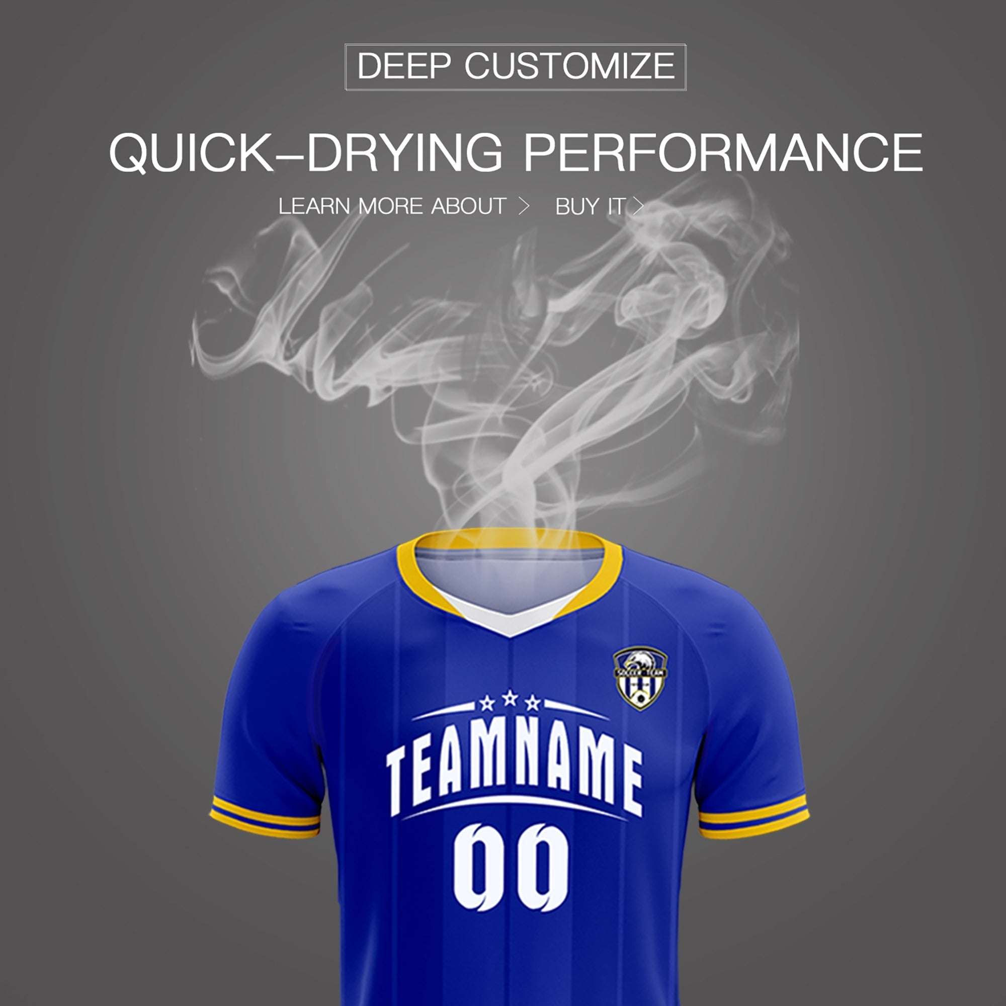 Custom Royal Classic Striped Personalized Football Kit Jersey