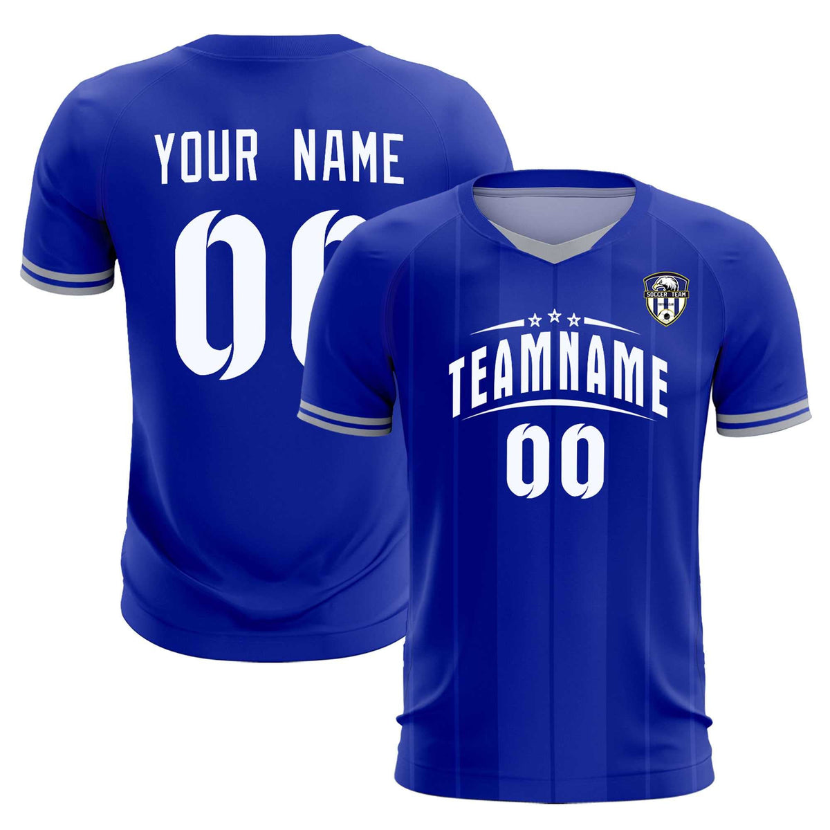 Custom Royal Classic Striped Personalized Football Kit Jersey