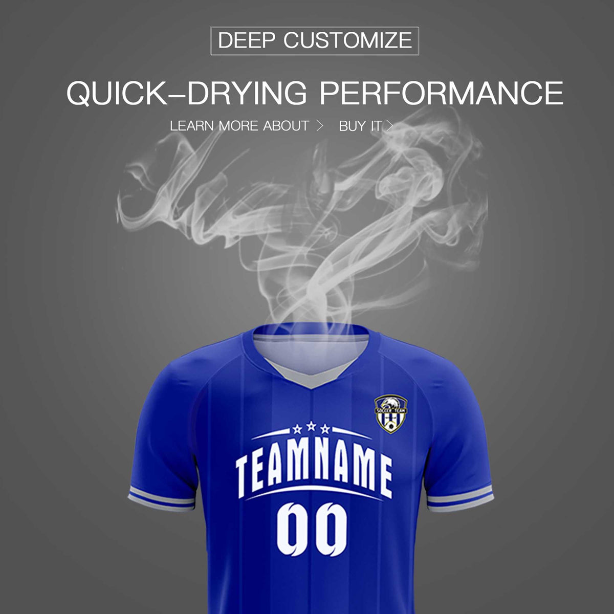 Custom Royal Classic Striped Personalized Football Kit Jersey