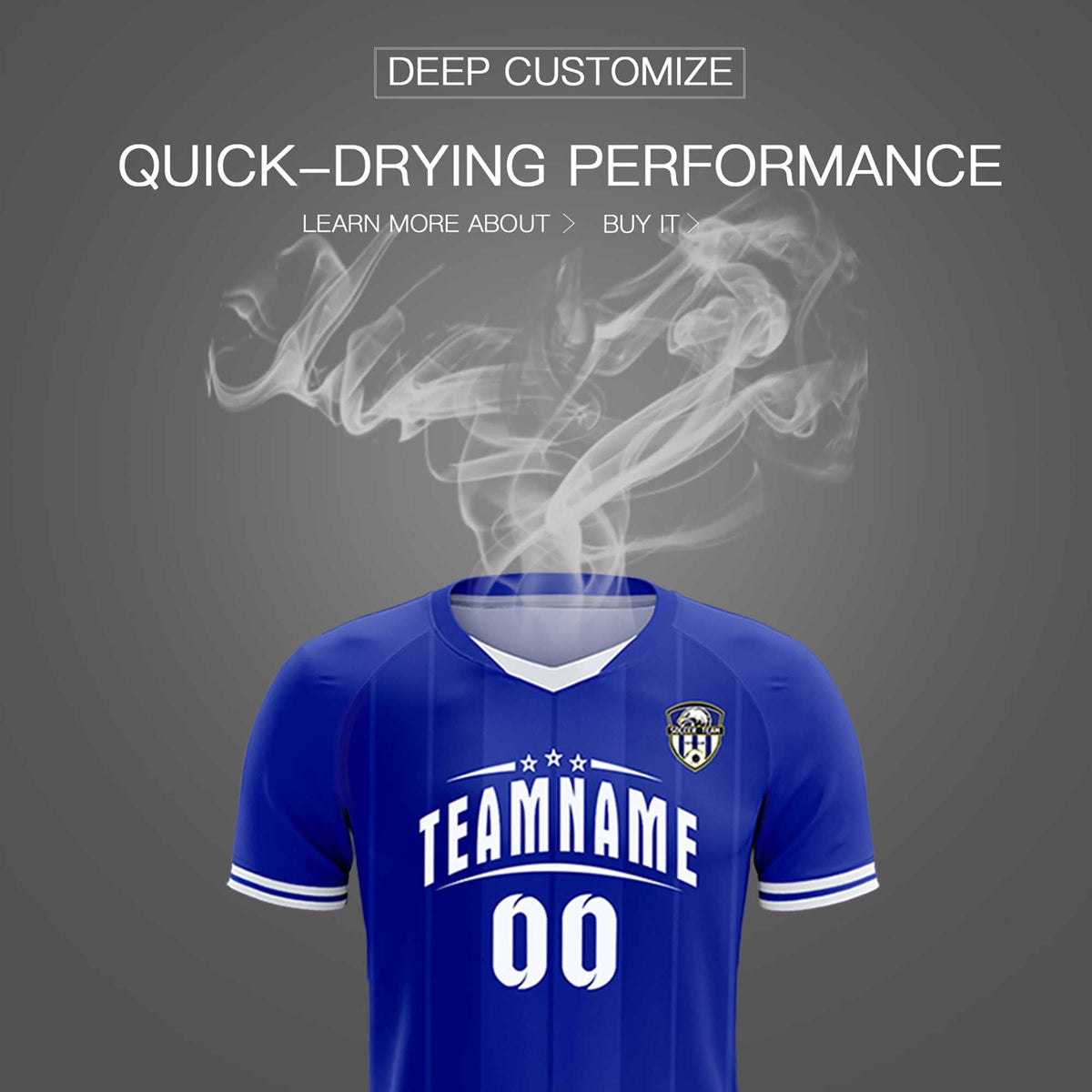 Custom Royal Classic Striped Personalized Football Kit Jersey