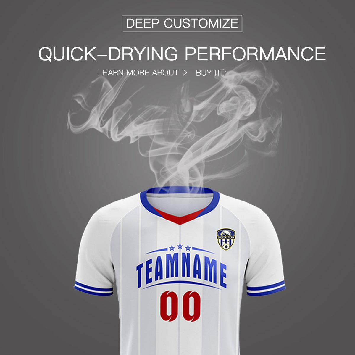 Custom White Classic Striped Personalized Football Kit Jersey