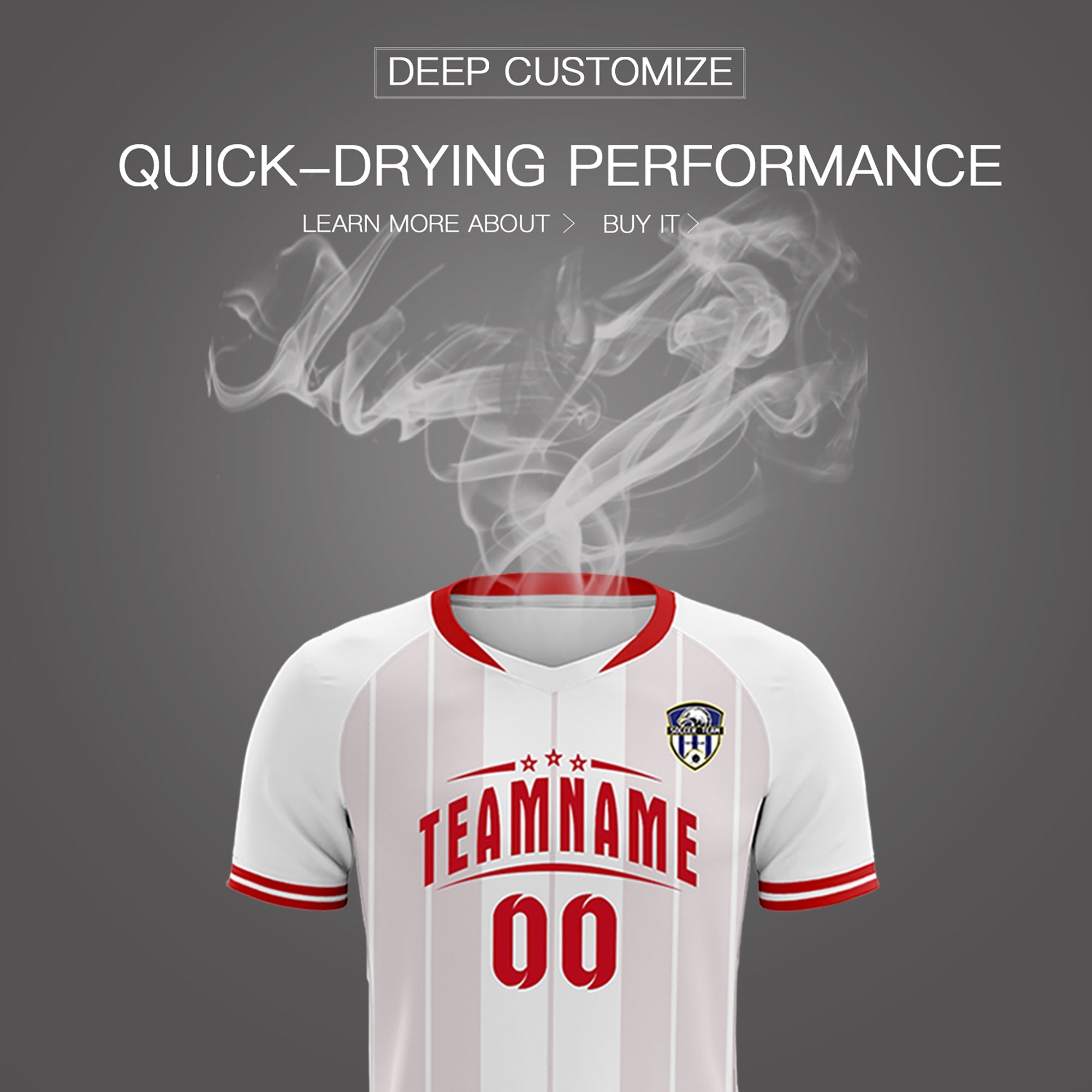 Custom White Classic Striped Personalized Football Kit Jersey