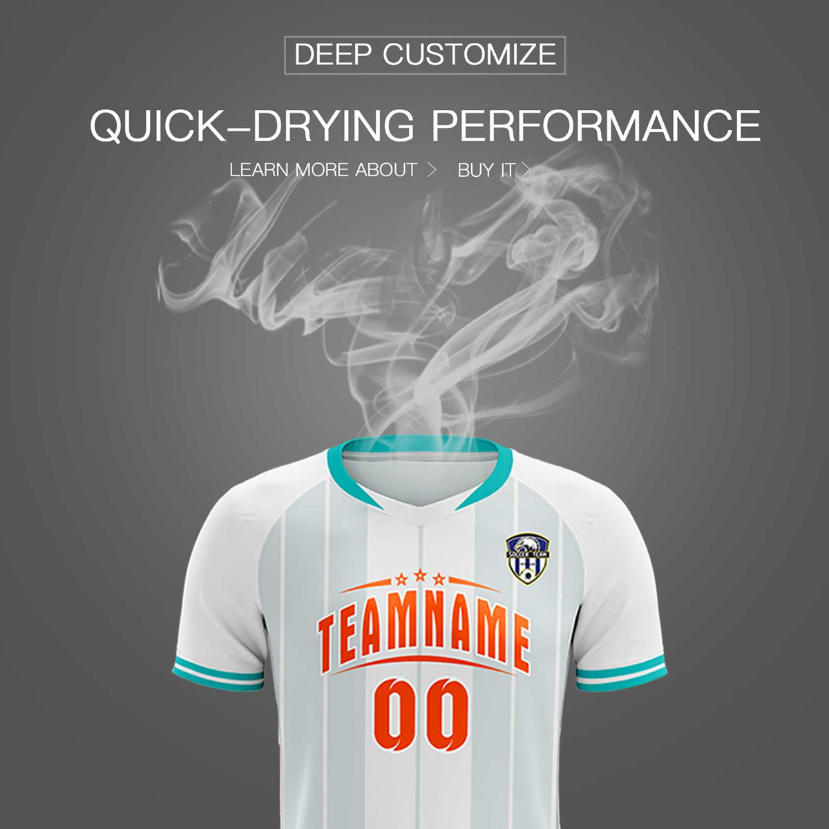 Custom White Classic Striped Personalized Football Kit Jersey