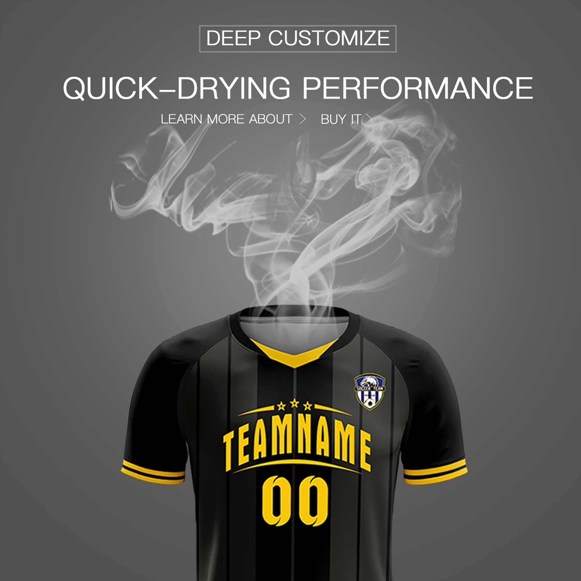 Custom Black Classic Striped Personalized Football Kit Jersey