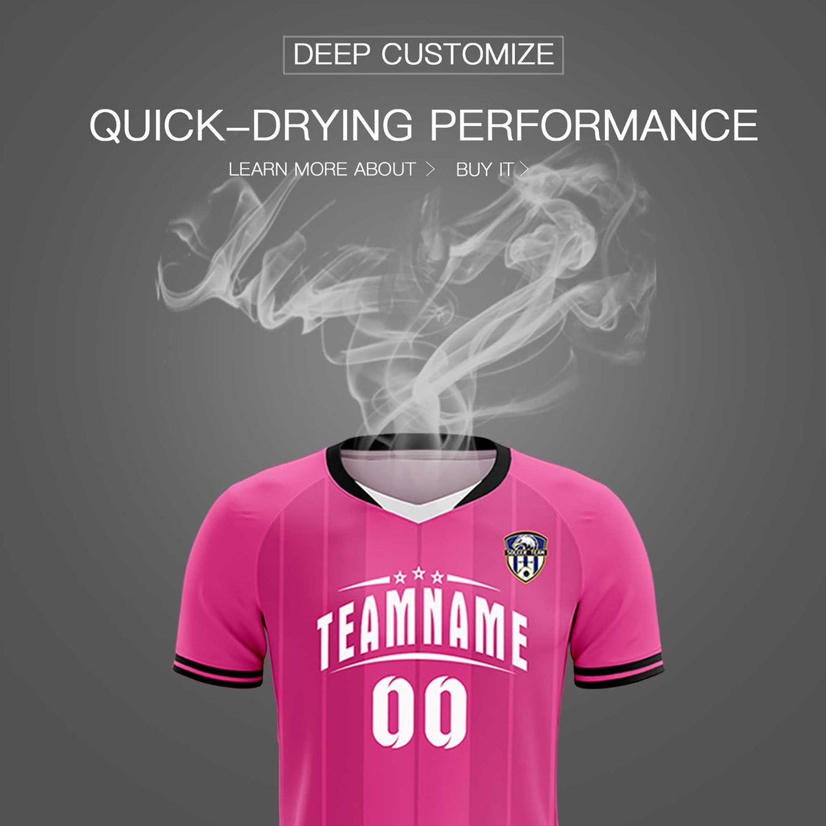 Custom Pink Classic Striped Personalized Football Kit Jersey