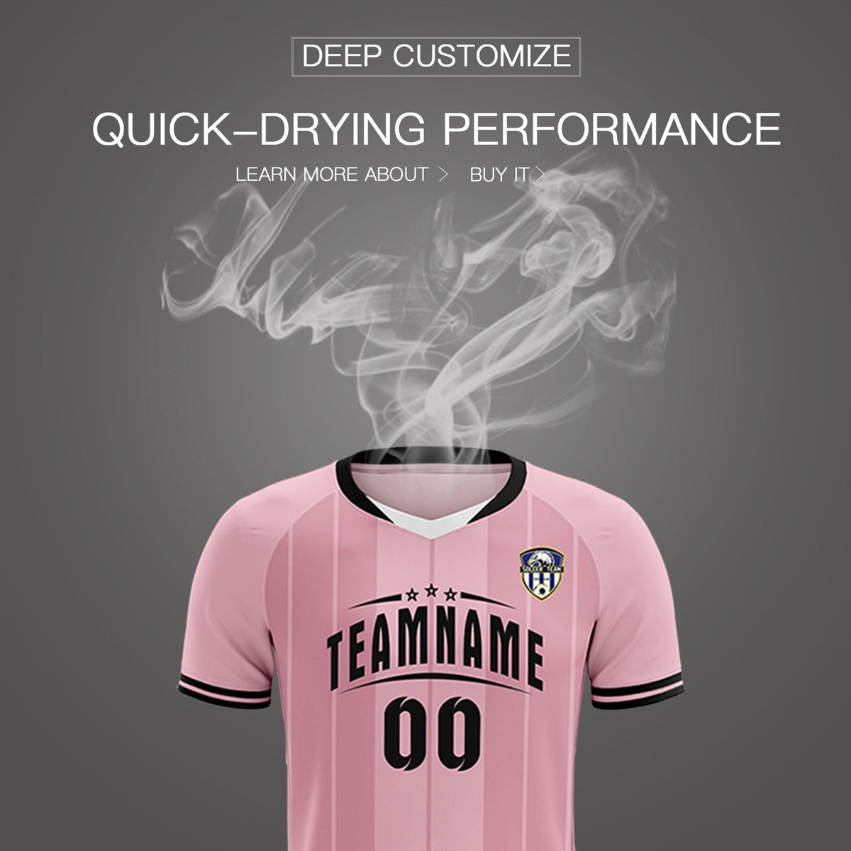 Custom Light Pink Classic Striped Personalized Football Kit Jersey