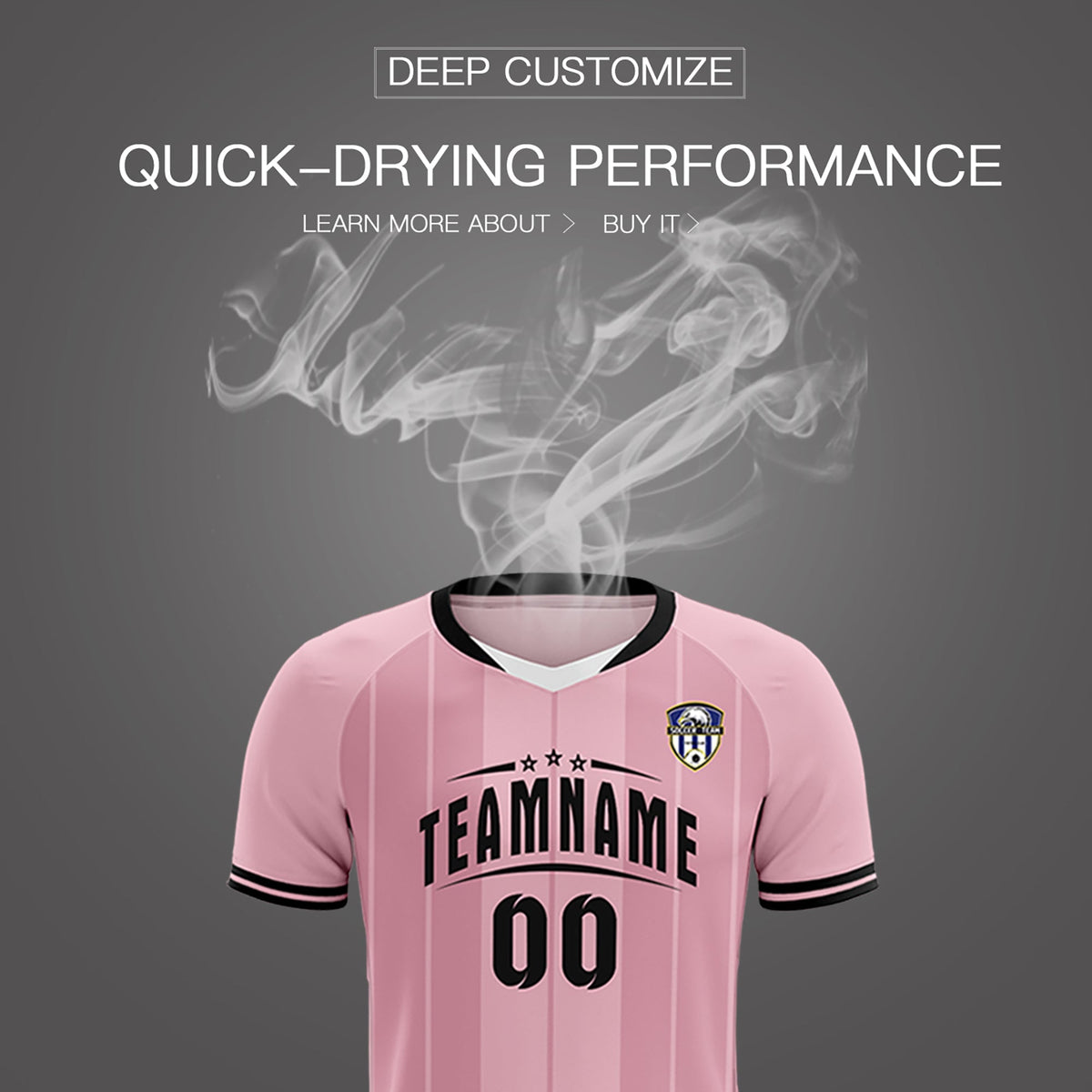 Custom Light Pink Classic Striped Personalized Football Kit Jersey