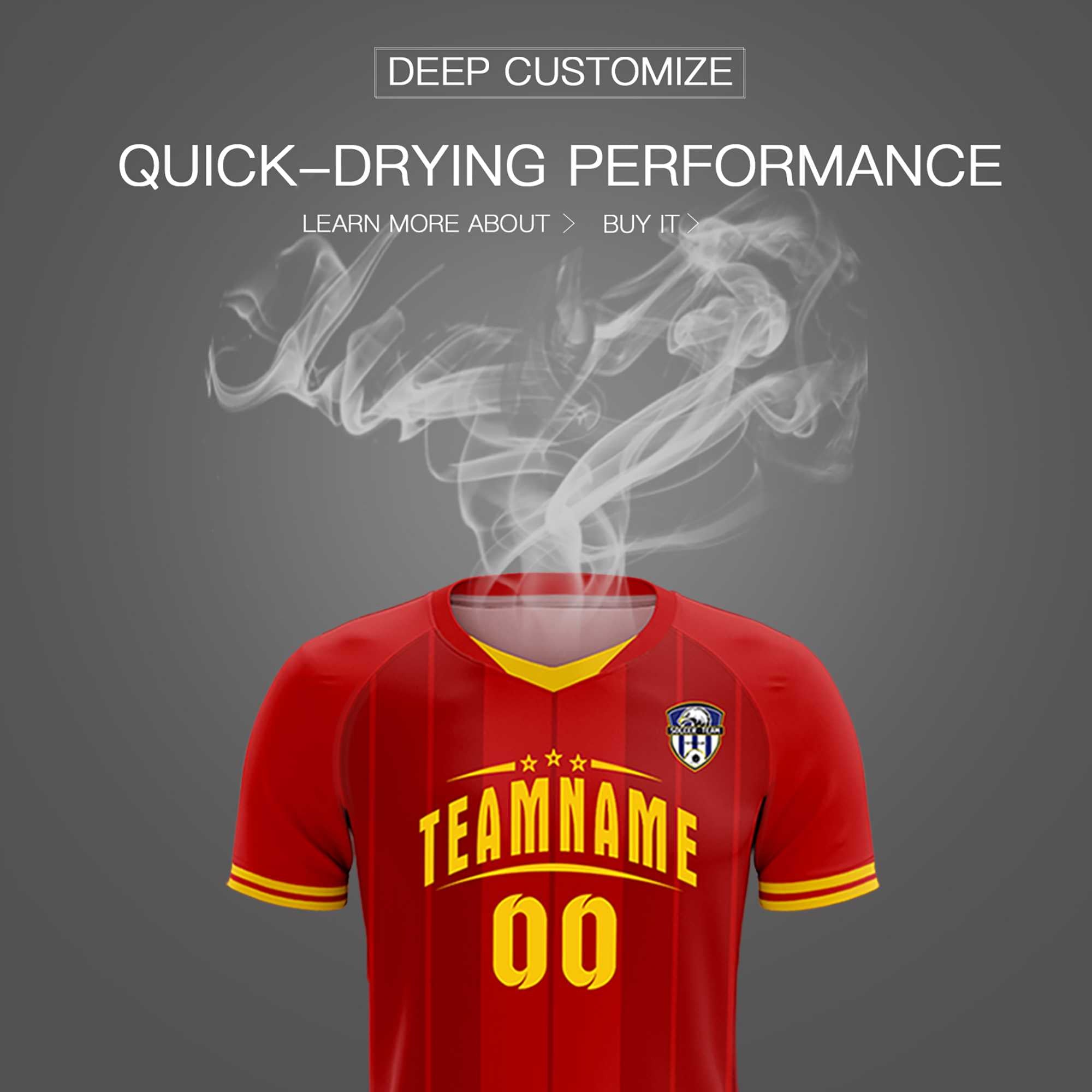 Custom Red Classic Striped Personalized Football Kit Jersey