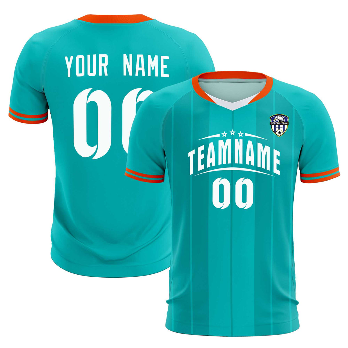 Custom Green Classic Striped Personalized Football Kit Jersey