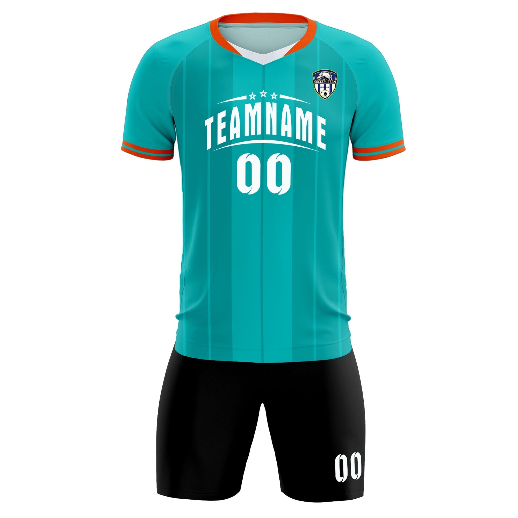 Custom Green Classic Striped Personalized Football Kit Jersey