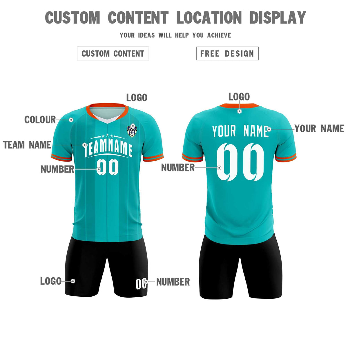 Custom Green Classic Striped Personalized Football Kit Jersey