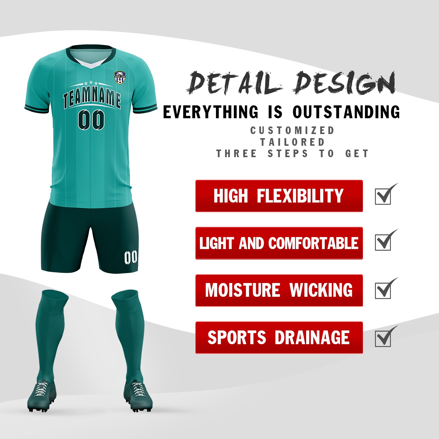 Custom Bright Green Classic Striped Personalized Football Kit Jersey
