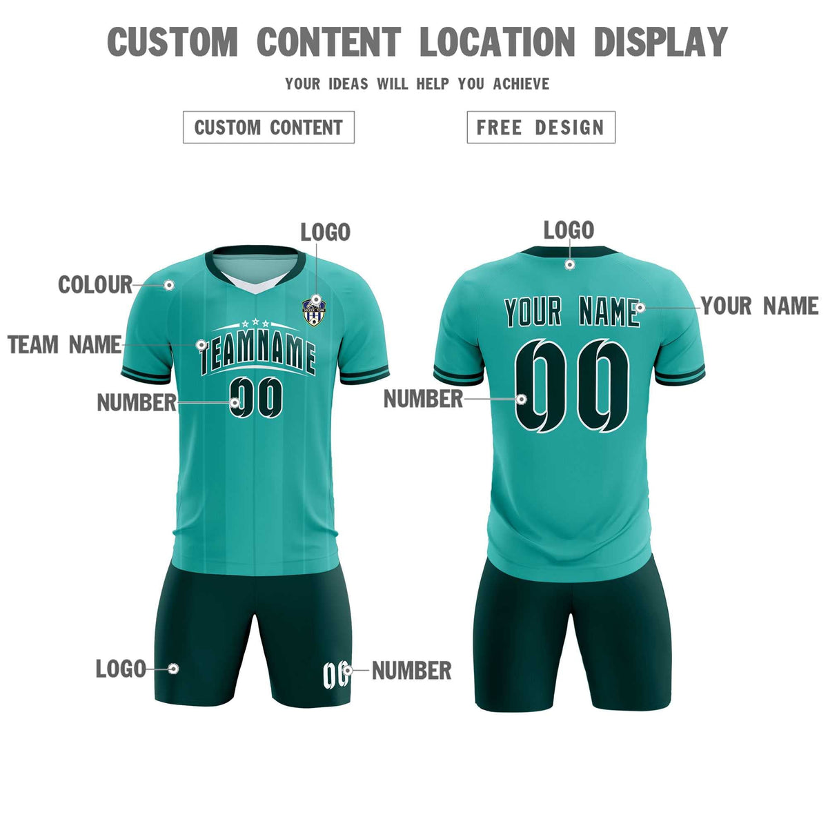 Custom Bright Green Classic Striped Personalized Football Kit Jersey