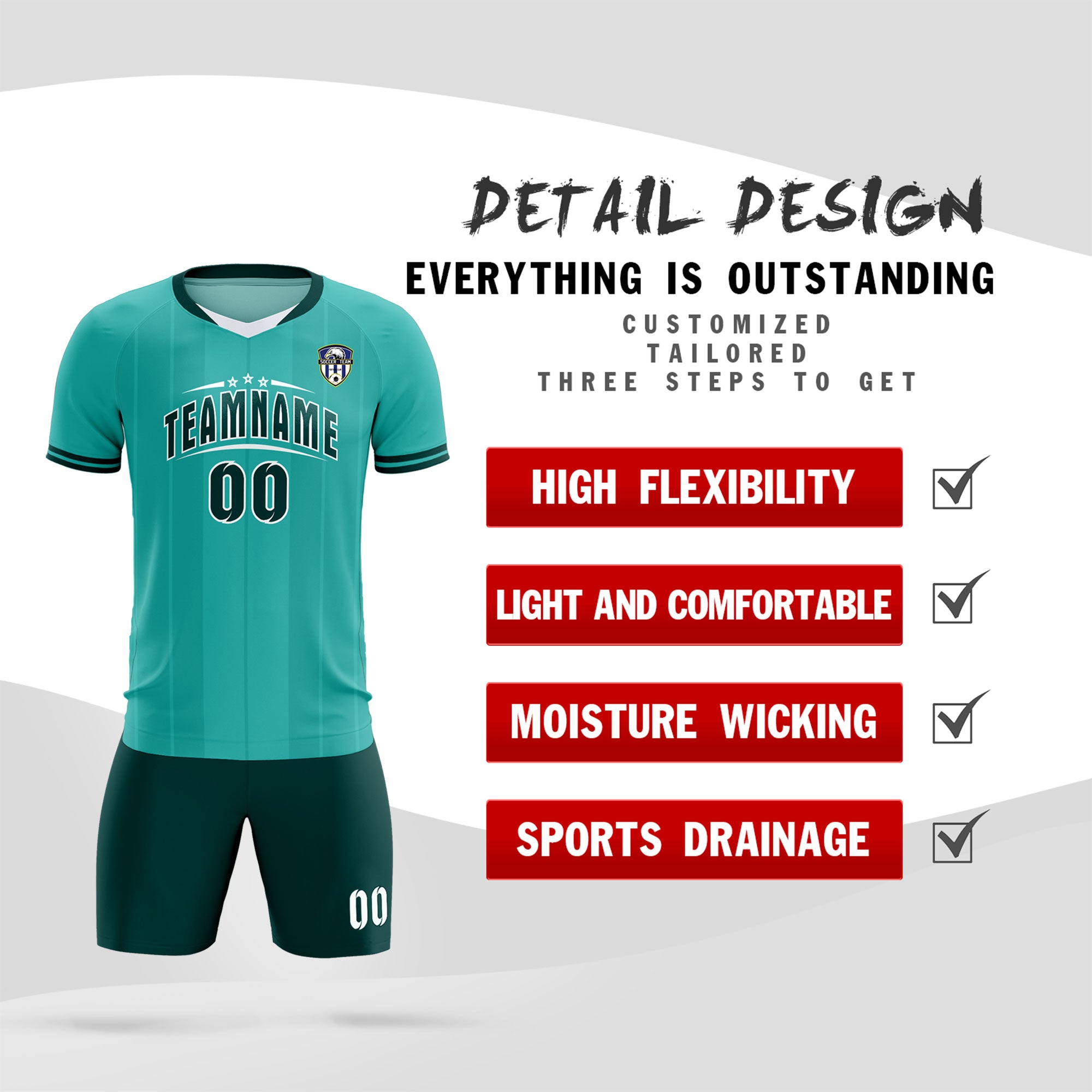 Custom Bright Green Classic Striped Personalized Football Kit Jersey