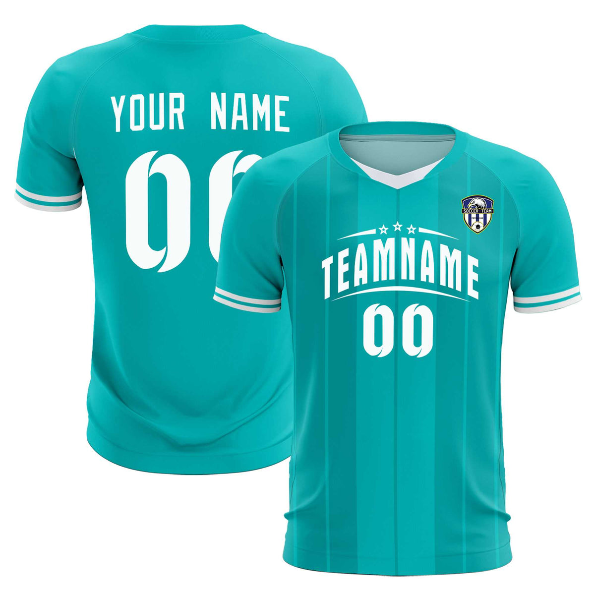 Custom Green Classic Striped Personalized Football Kit Jersey