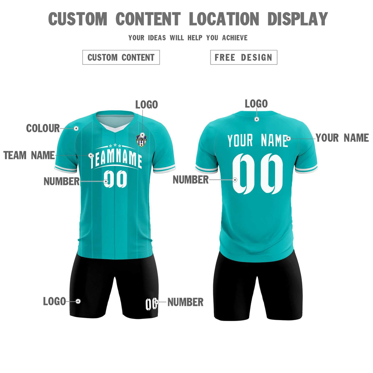 Custom Green Classic Striped Personalized Football Kit Jersey
