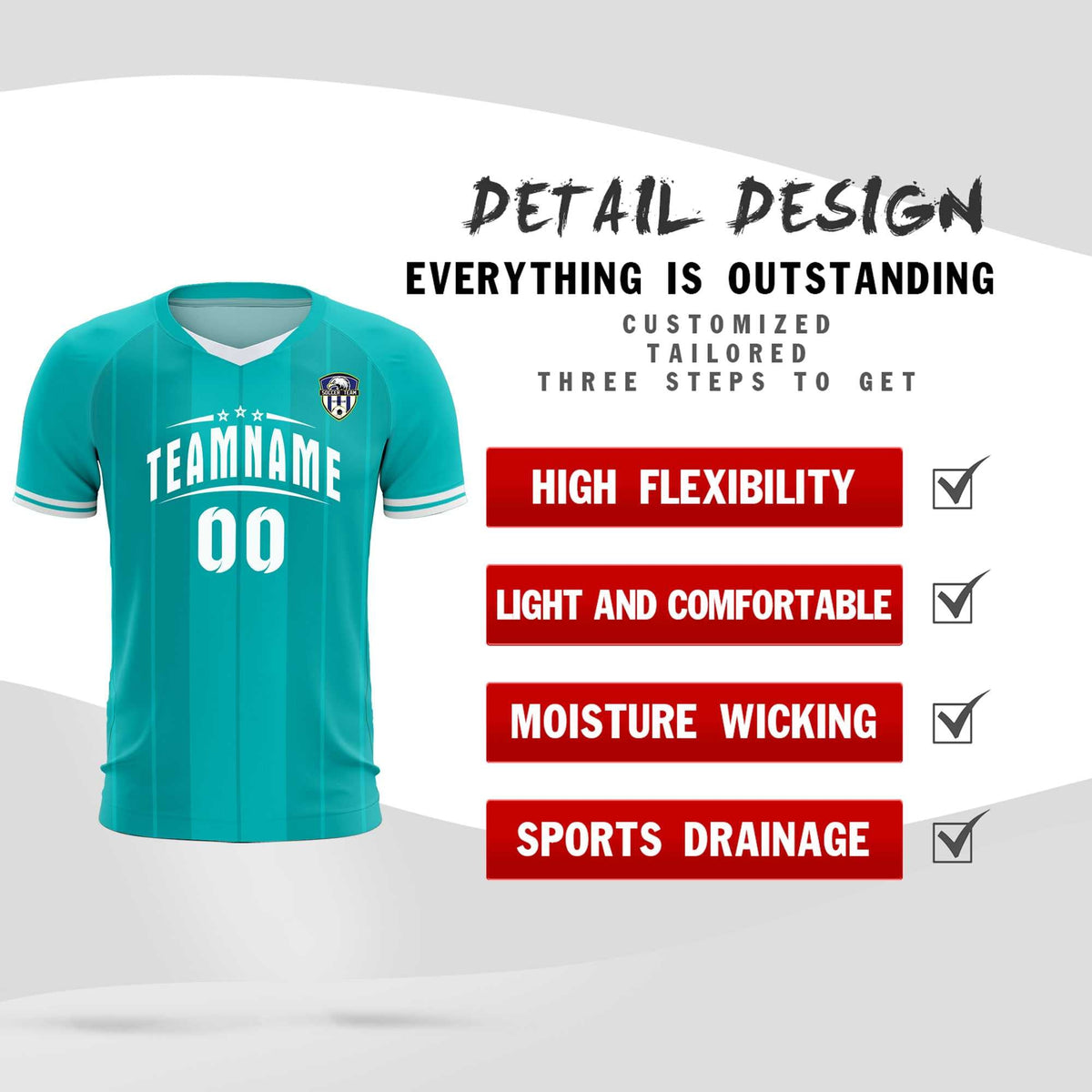 Custom Green Classic Striped Personalized Football Kit Jersey