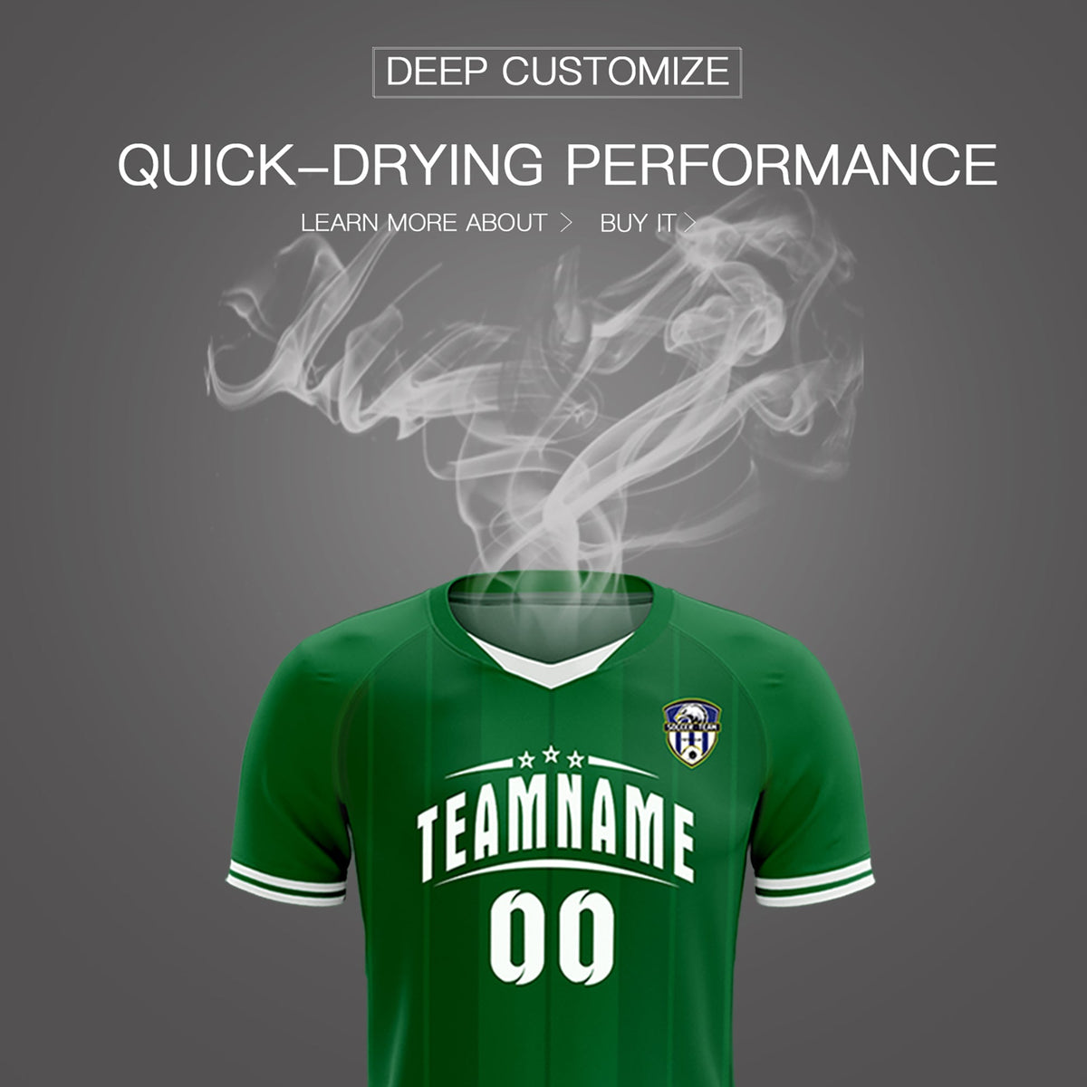 Custom Kelly Green Classic Striped Personalized Football Kit Jersey