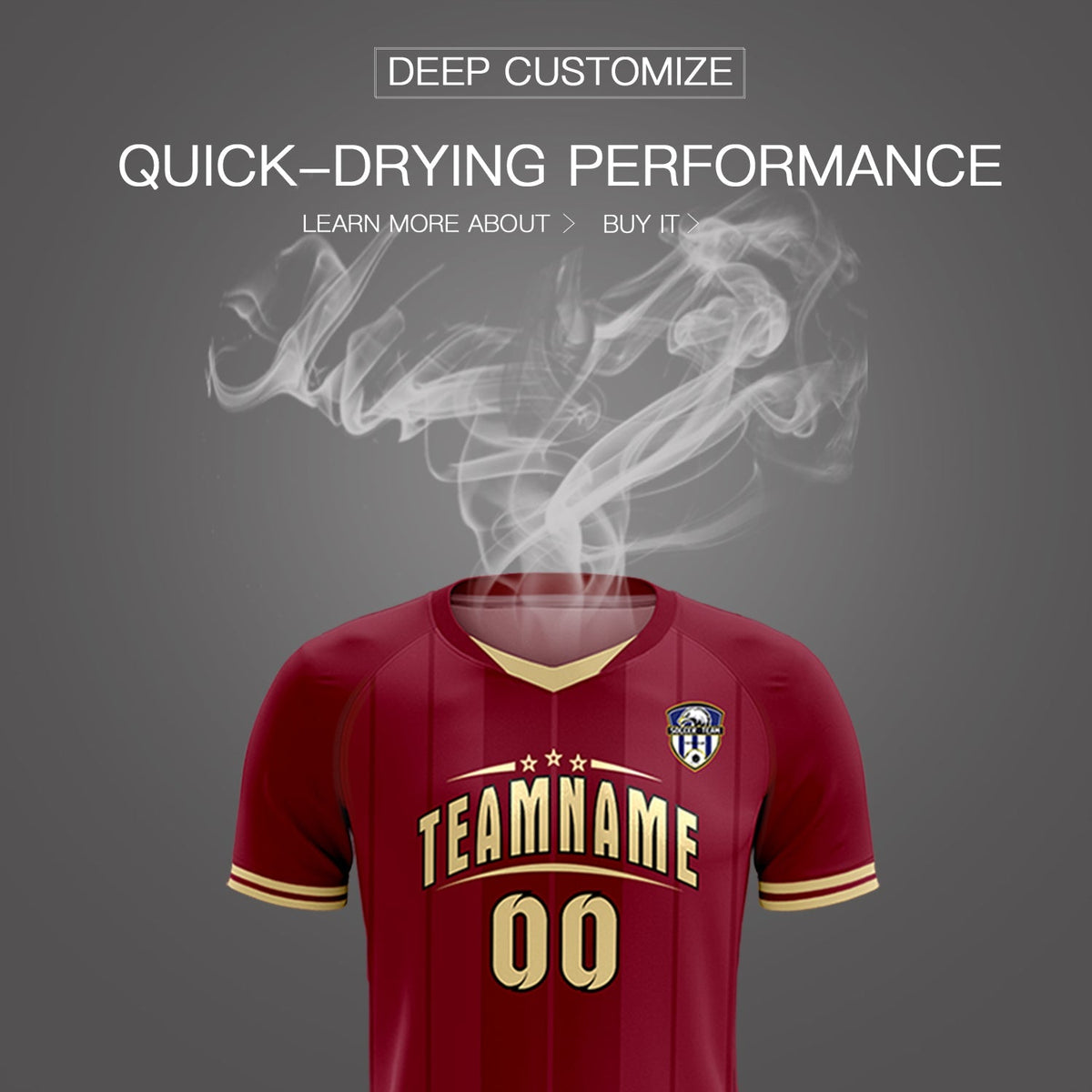 Custom Crimson Classic Striped Personalized Football Kit Jersey