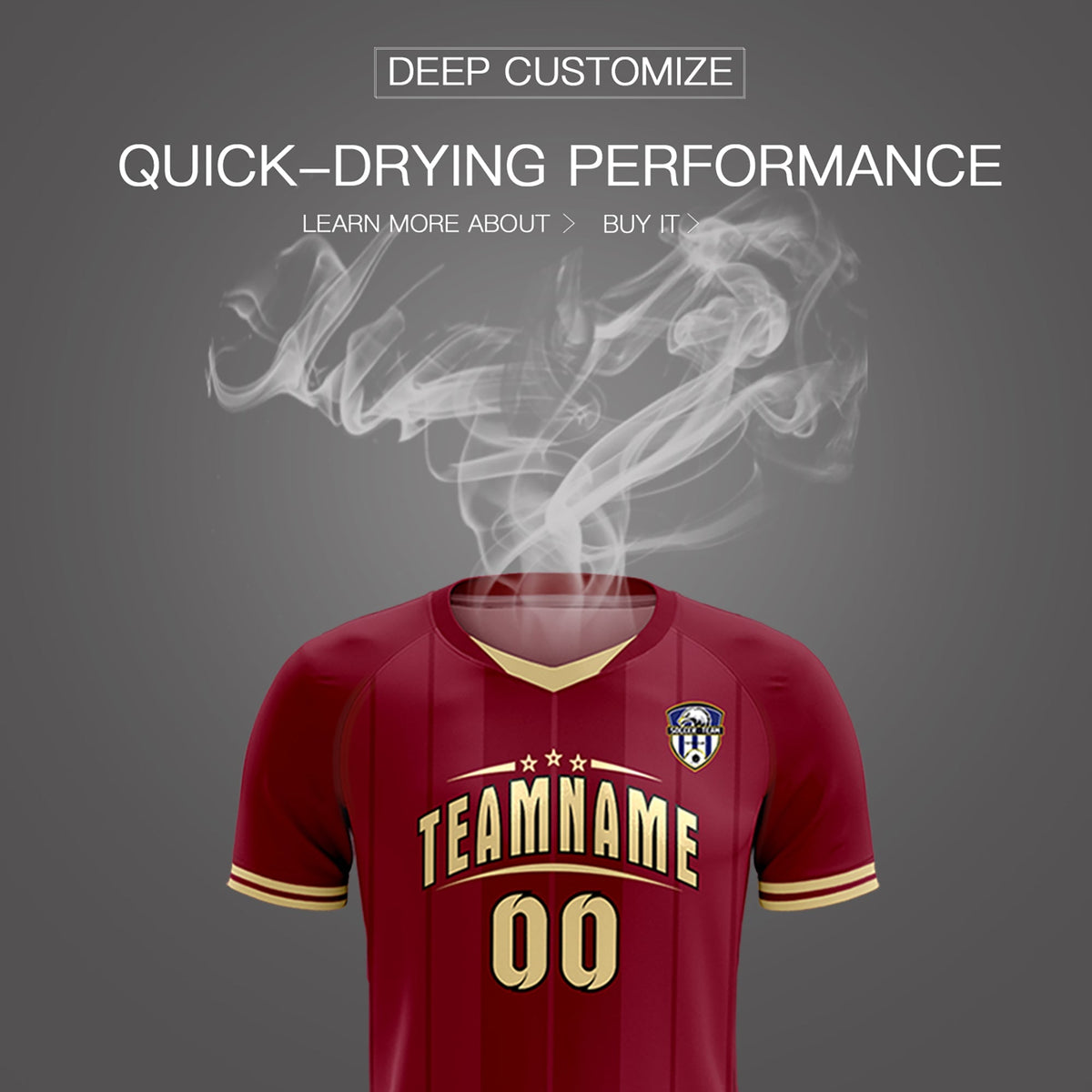 Custom Crimson Classic Striped Personalized Football Kit Jersey