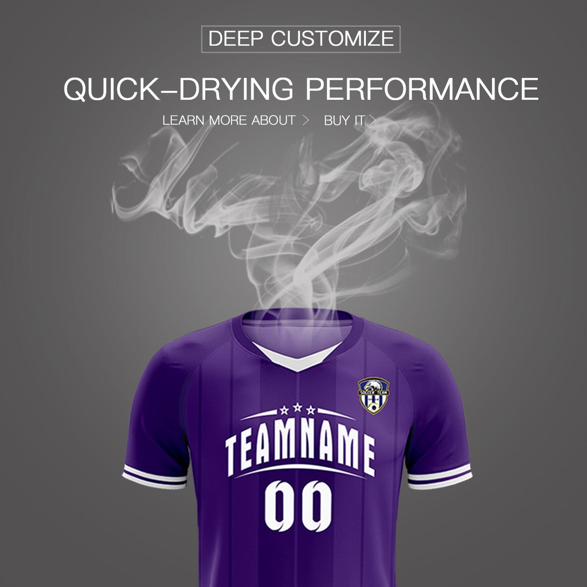 Custom Purple Classic Striped Personalized Football Kit Jersey