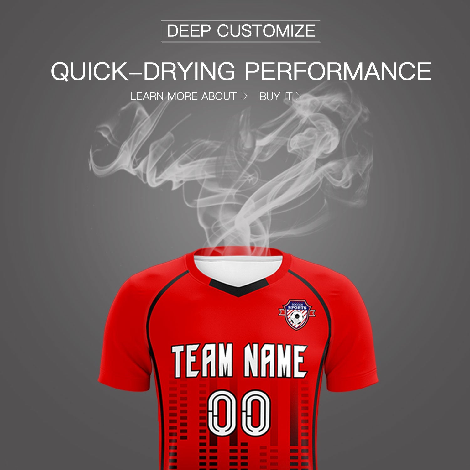 Custom Red Black Printing Outdoor Tracksuit Football Kit | KXKSHOP