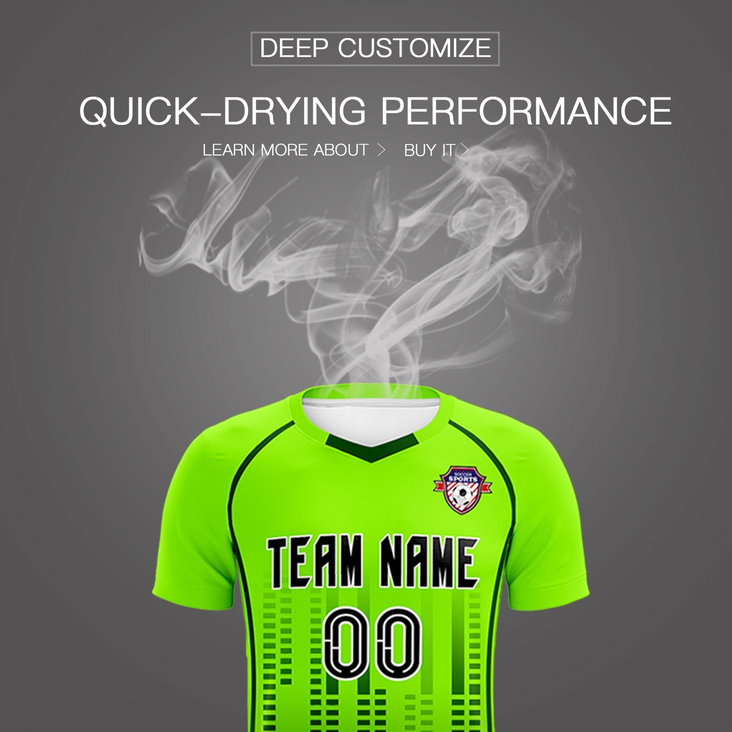 Custom Neon Green-Green Printing Outdoor Tracksuit Football Sets | KXKSHOP