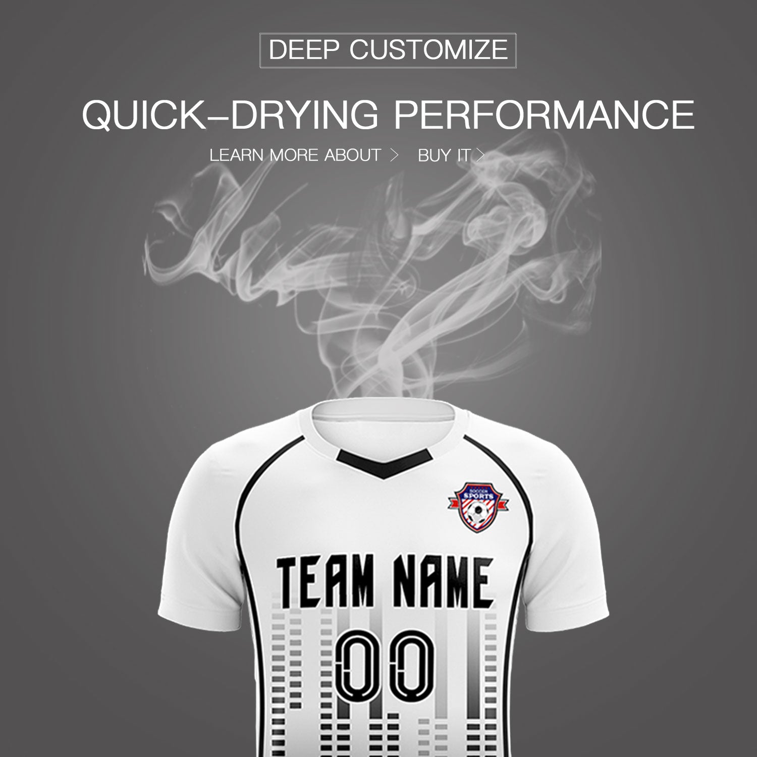 Custom White Black Printing Outdoor Tracksuit Football Sets
