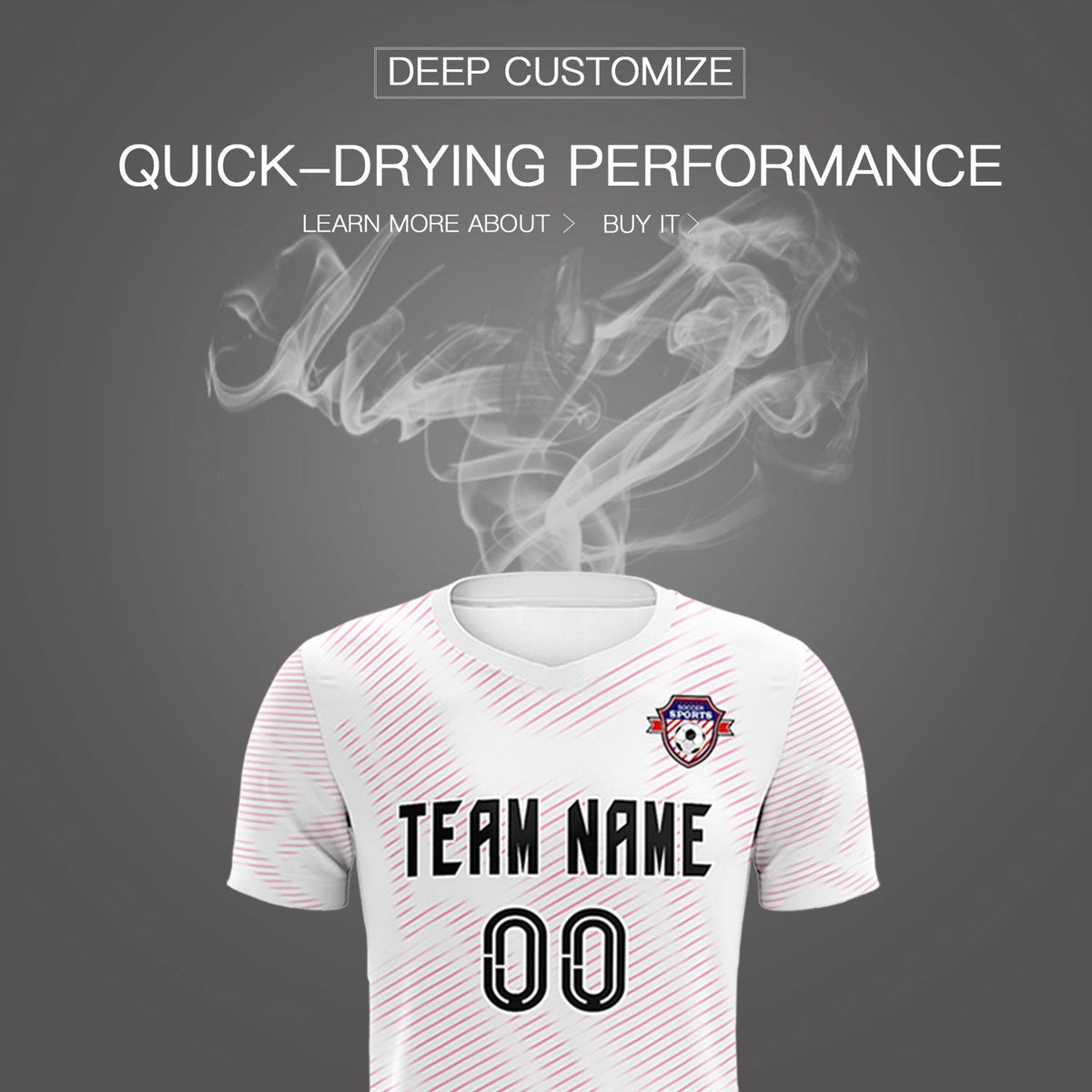Custom White Pink Training Uniform For Men Football Sets Jersey