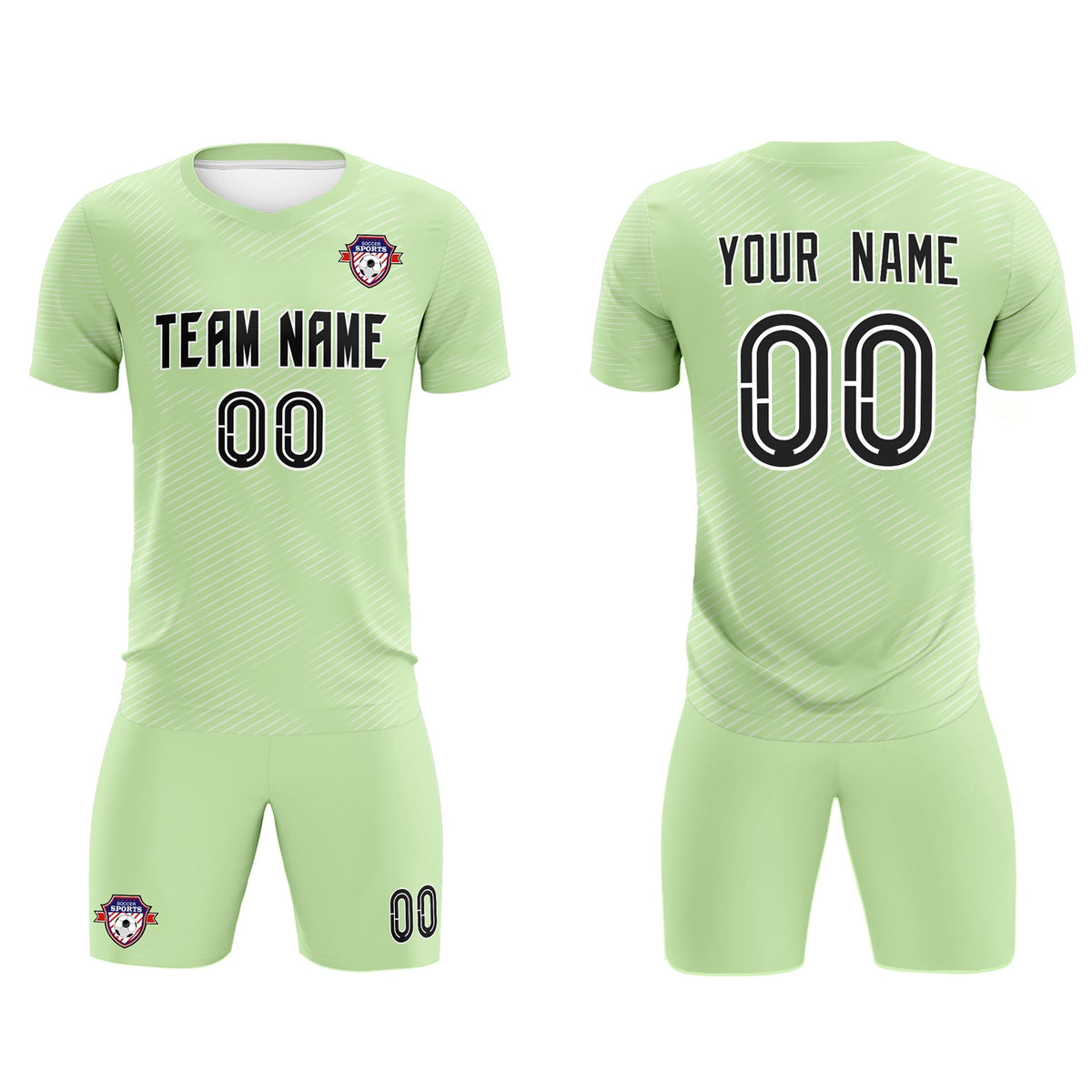 Custom Green White Training Uniform For Men Football Sets Jersey