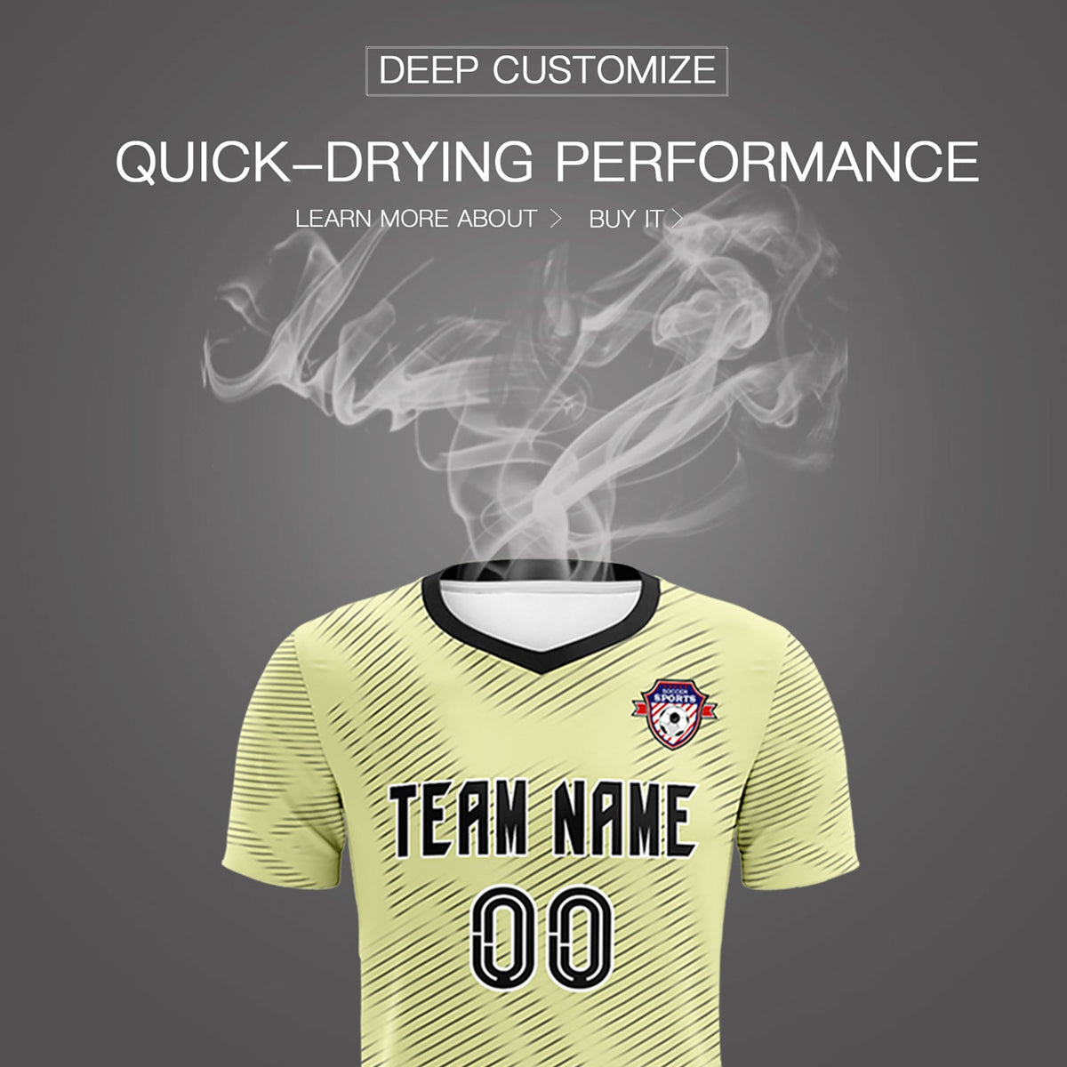 Custom Cream Black Training Uniform For Men Football Sets Jersey