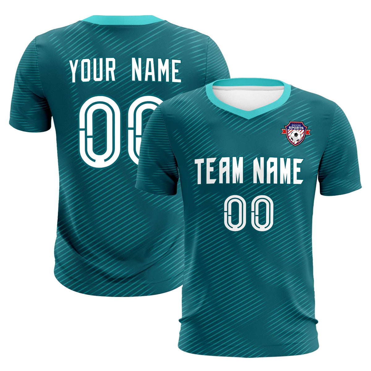Custom Aqua Aqua Training Uniform For Men Football Sets Jersey