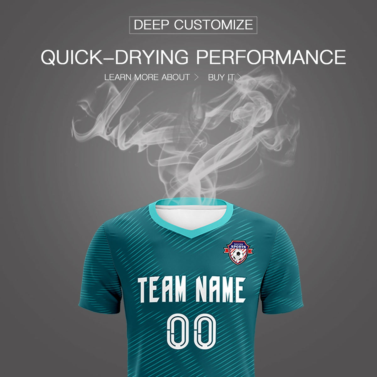 Custom Aqua Aqua Training Uniform For Men Football Sets Jersey