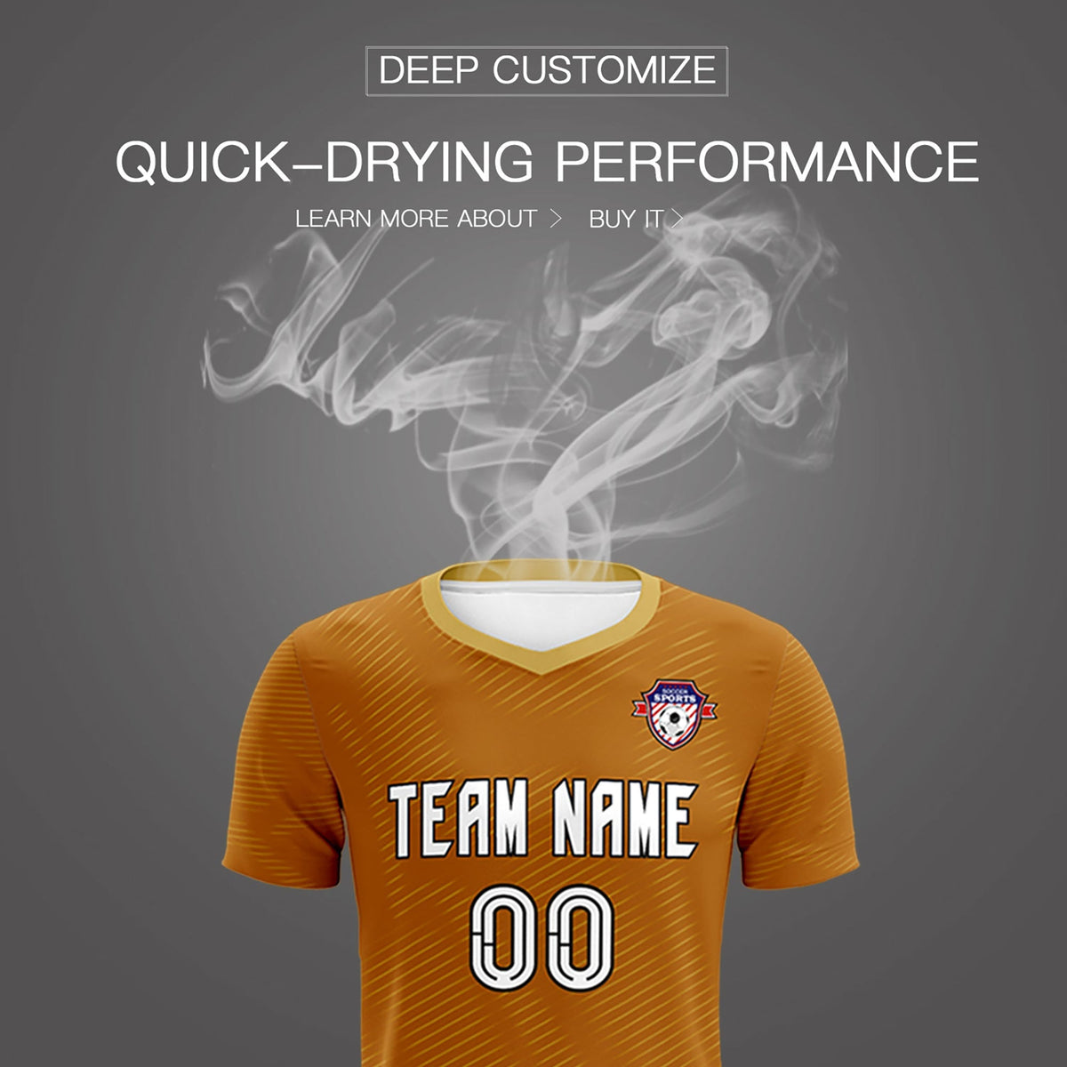 Custom Light Brown Khaki Training Uniform For Men Football Sets Jersey