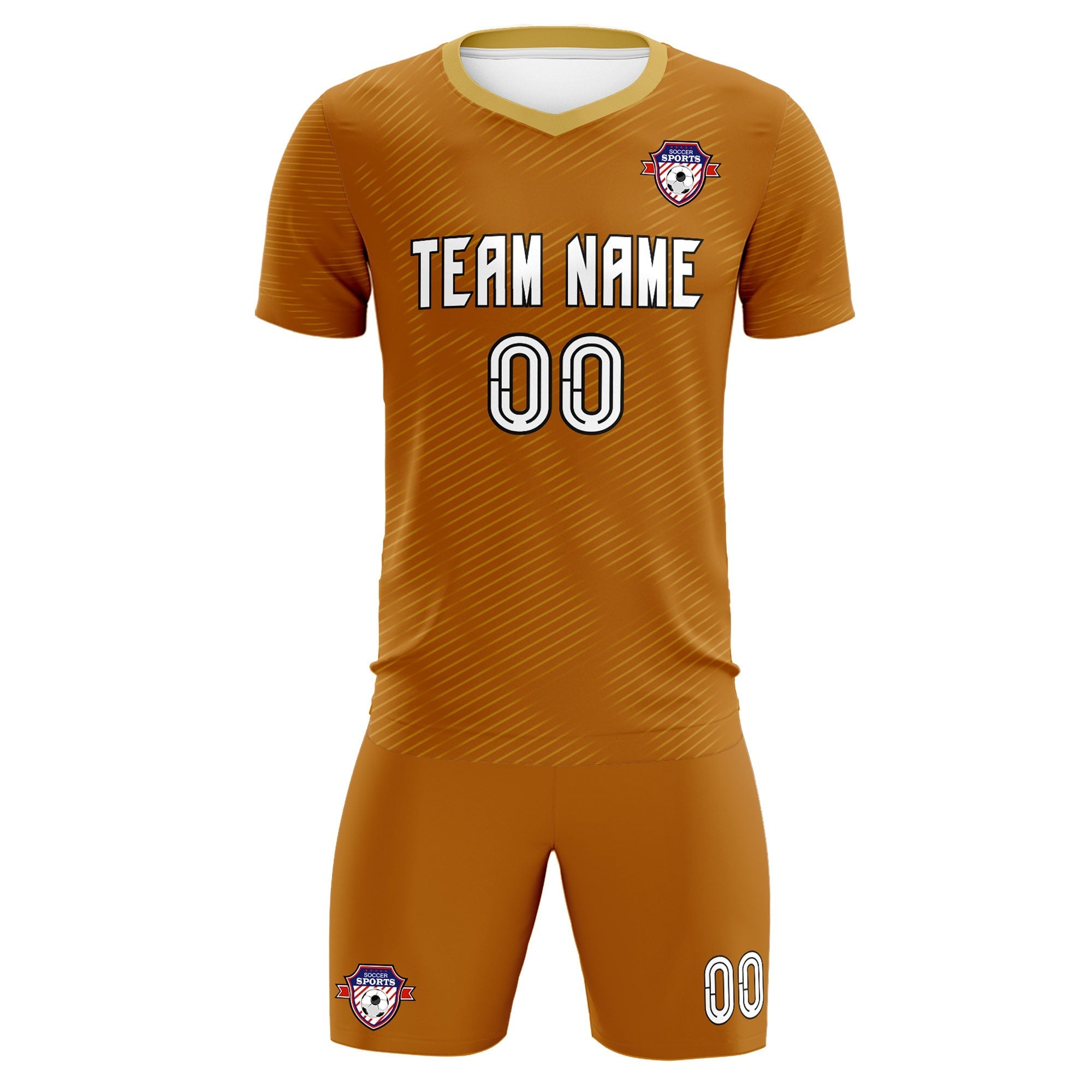 Custom Light Brown Khaki Training Uniform For Men Football Sets Jersey